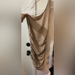 WINDSOR TAN ONE SLEEVE DRESS